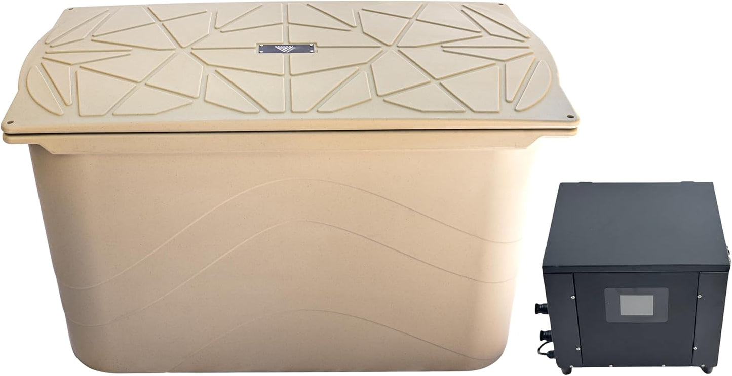 ICE SMITH 400 Cold Plunge Tub with Chiller | 100 Gallon Capacity | Foam Insulated | Superior Ice Retention